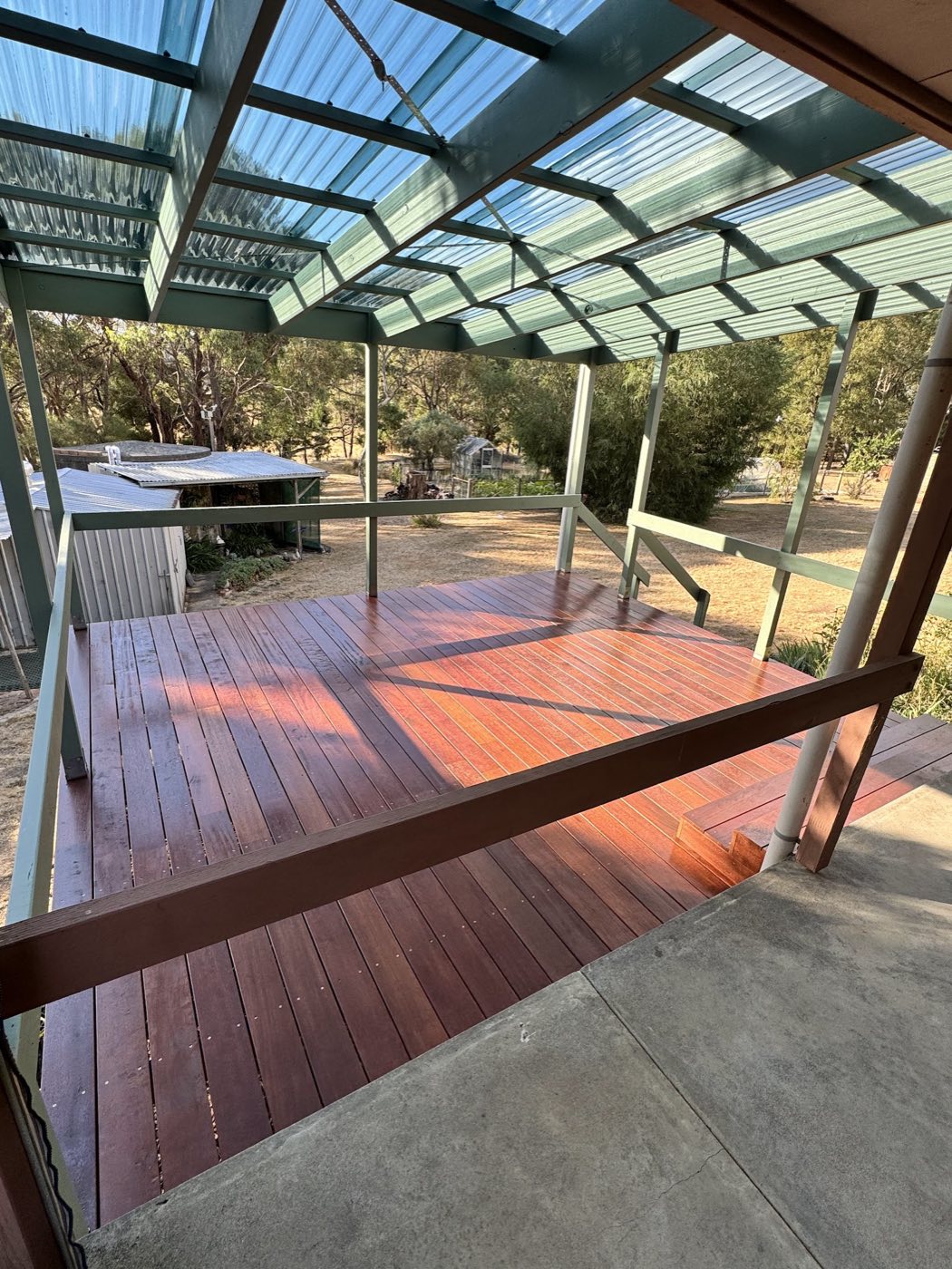 Deck under verandah