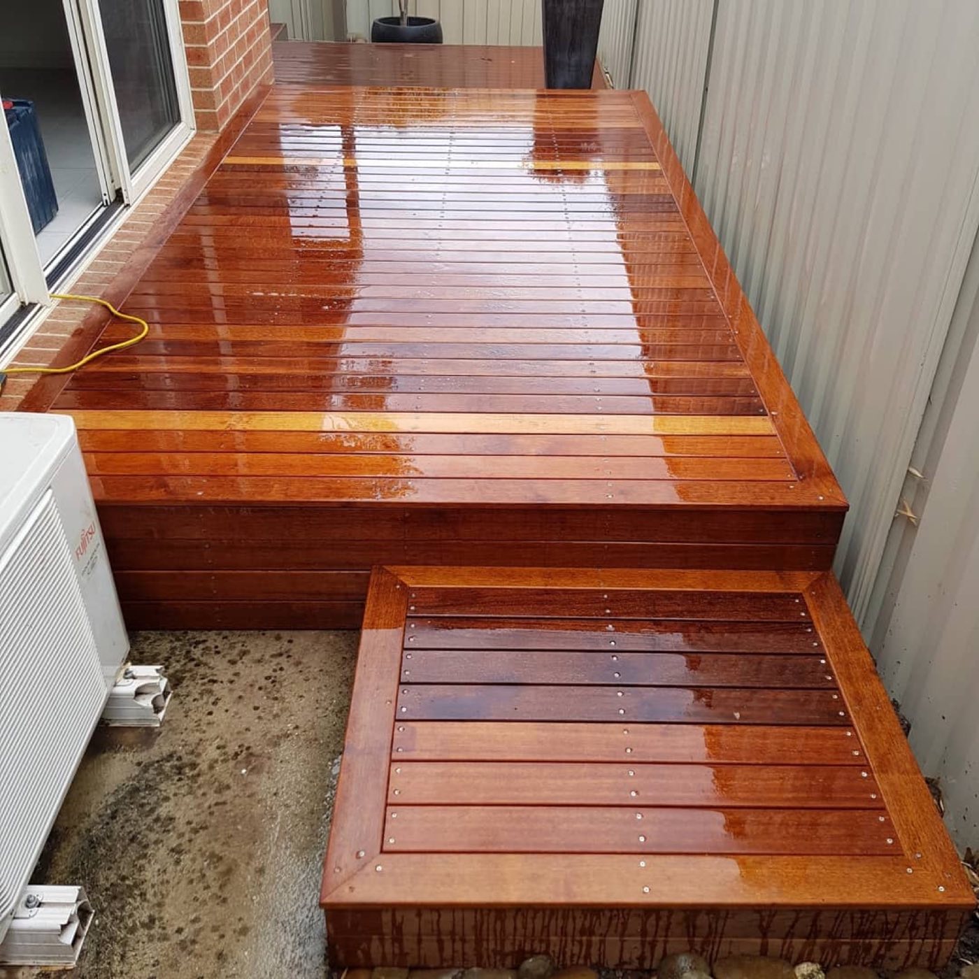 Custom merbau deck