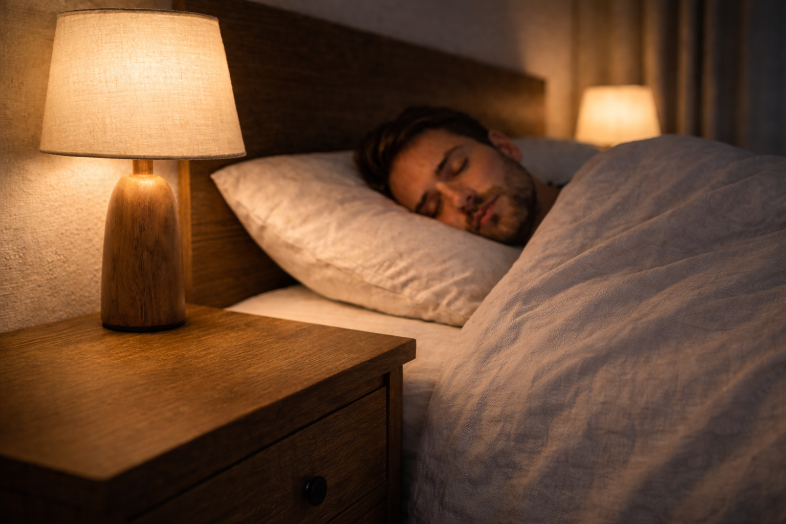 Mouth Breathing - Man with nose breathing and better sleep quality