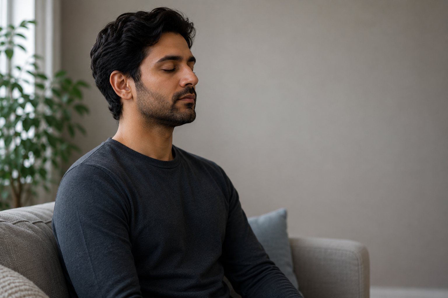 Oral muscle function - Man practicing nasal breathing at home.png