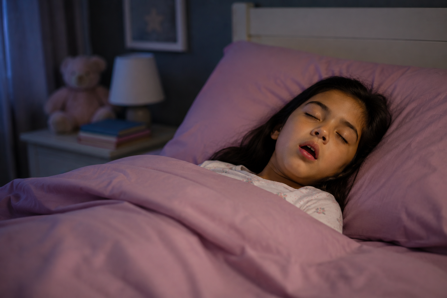 Poor Breathing & teeth grinding - Child sleeping with open-mouth