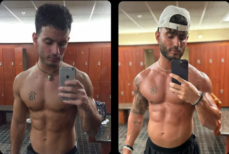 Romario's before and after transformation photos