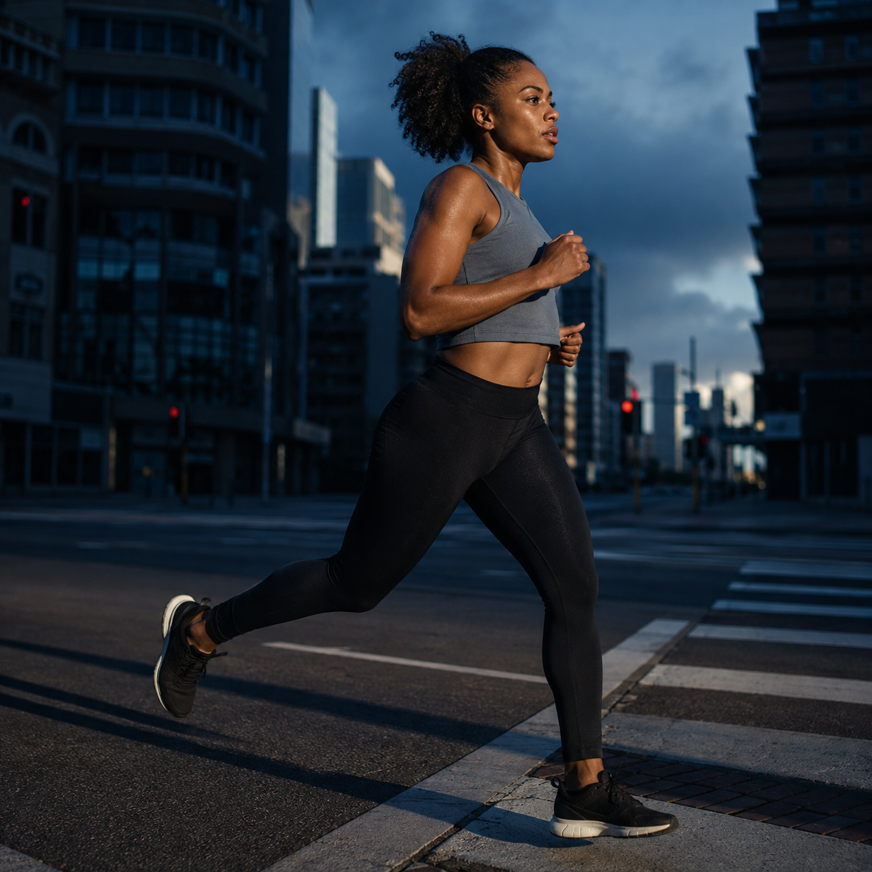 Woman running, managing PCOS