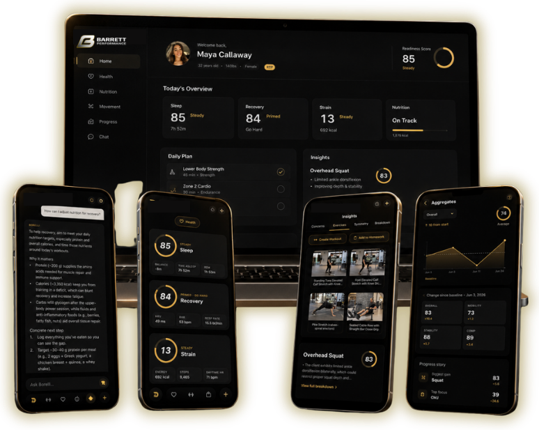 Barrett Performance app overview