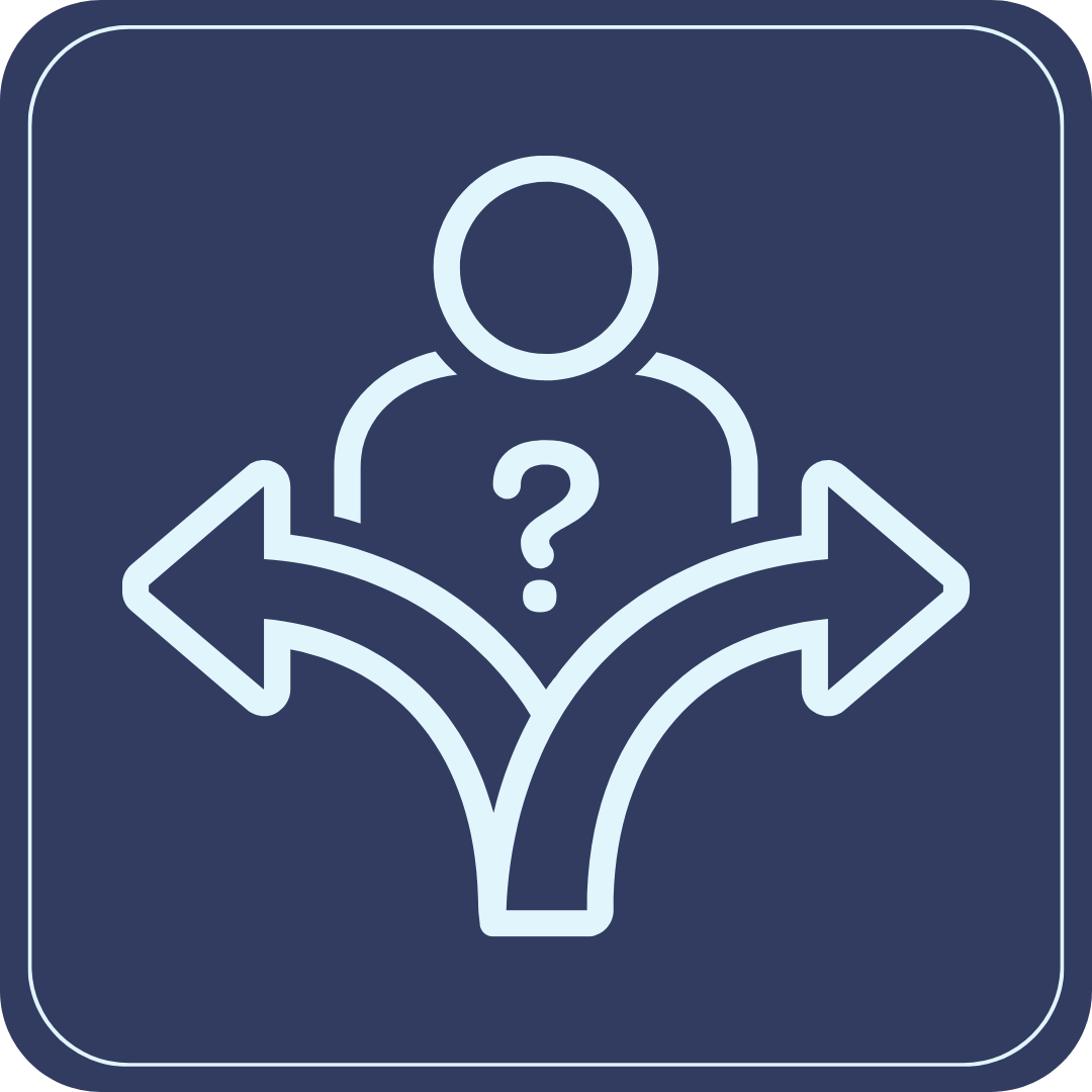 Decision path icon representing clear guidance for comparing insurance options