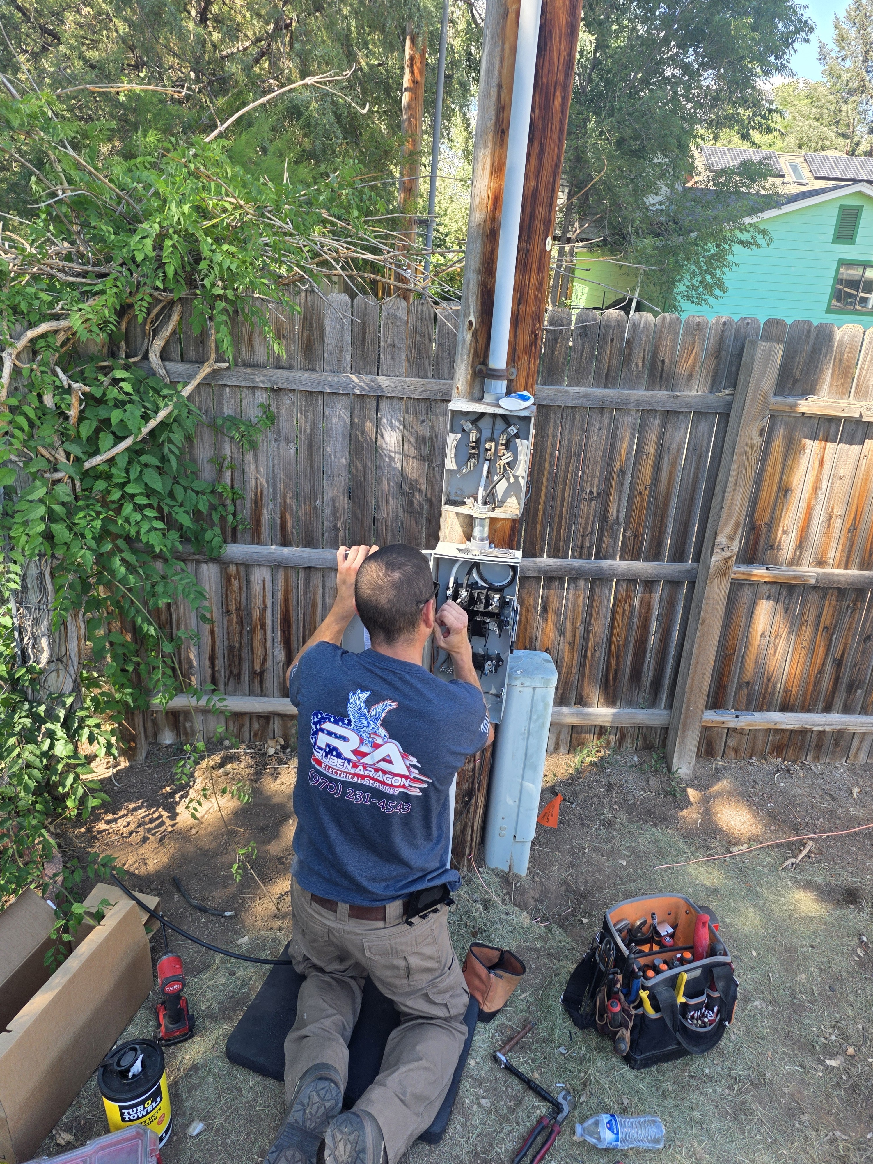 Completed electrical installation by Ruben Aragon Electrical Services
