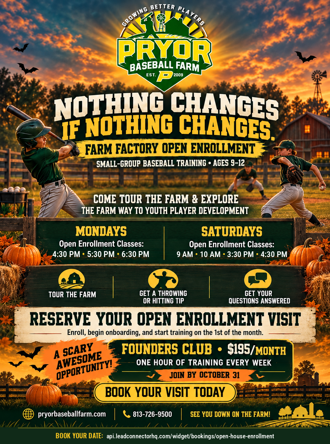 Pryor Baseball Farm Open House schedule