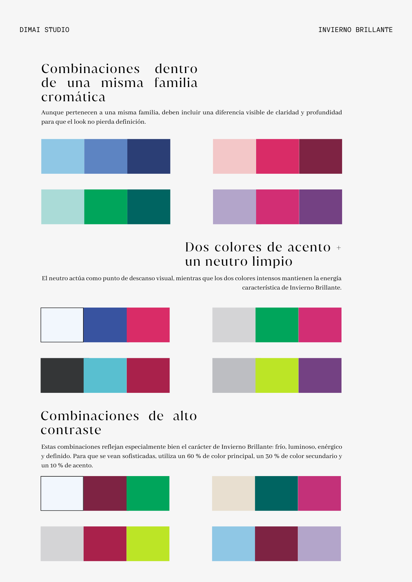 Combinaciones de colores para tu estación