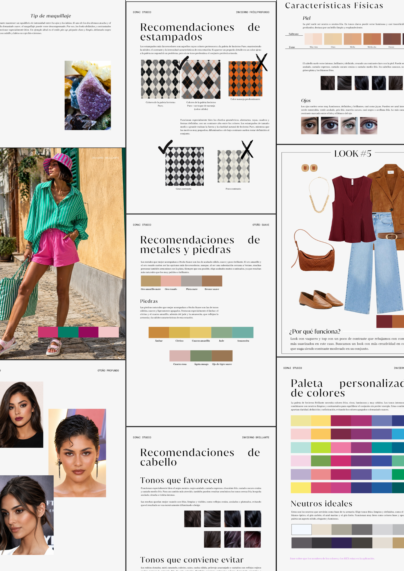 Interior de las guías de colorimetría de Dimai Studio