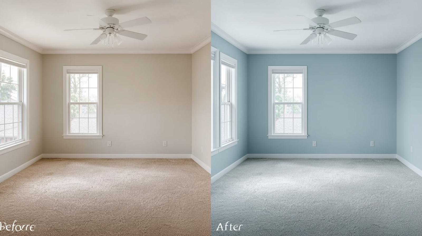 Before & After of painting