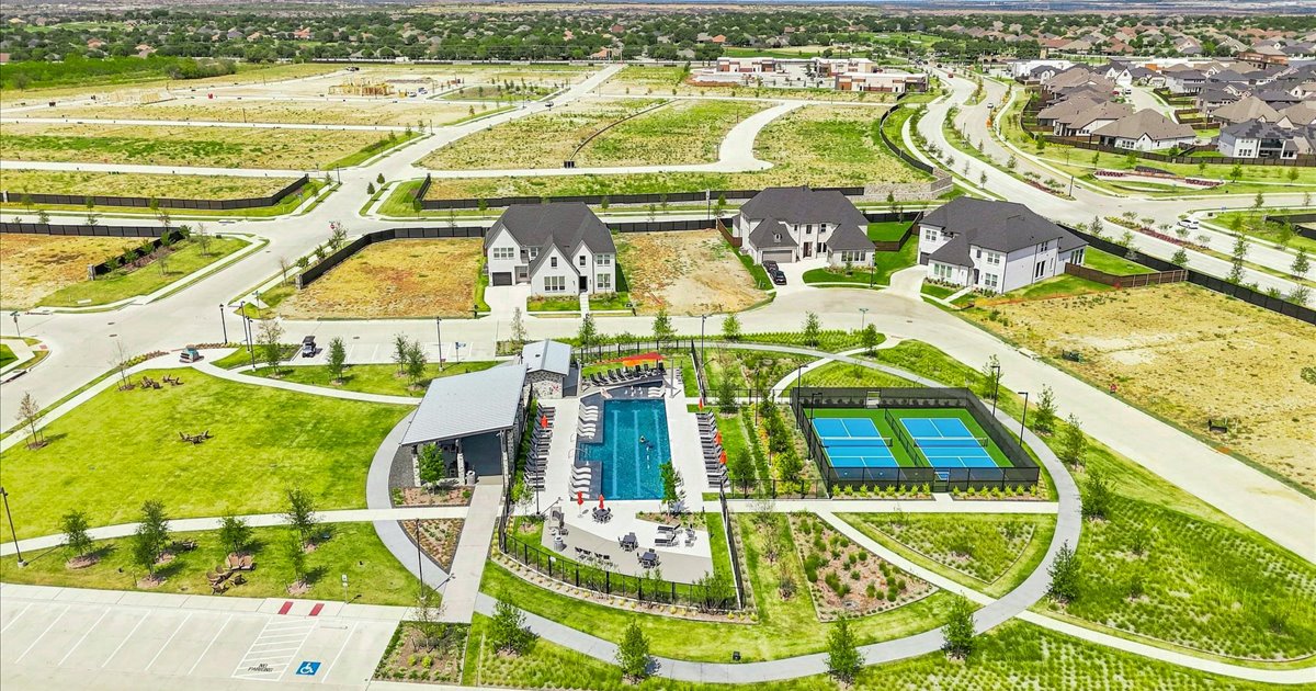 Neighborhood pickleball courts in The Ridge community in Northlake, Texas Neighborhood pickleball courts in The Ridge community in Northlake, Texas