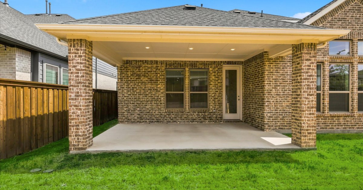 Extended outdoor patio with gas connection at a home for sale in Northlake, TX Extended outdoor patio with gas connection at a home for sale in Northlake, TX