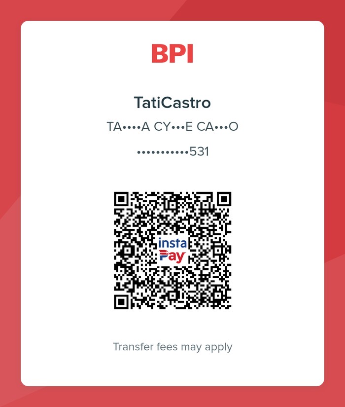 BPI InstaPay QR code for Tatiana Cyrile Castro