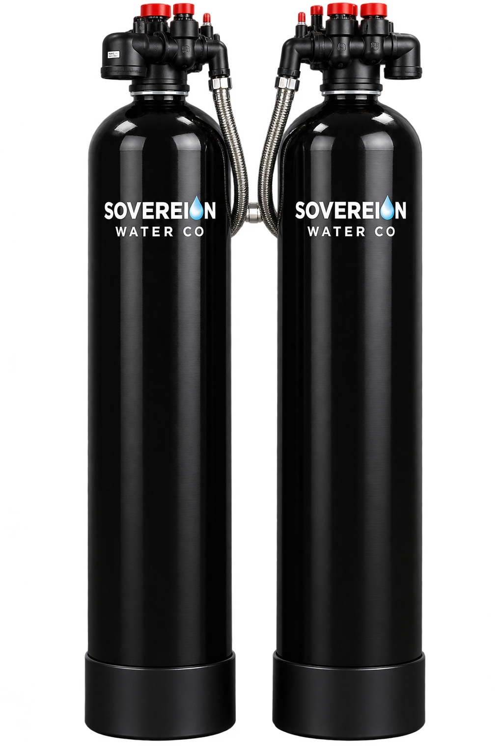 Sovereign Water Co. dual tank saltless system: catalytic carbon tank and conditioner tank