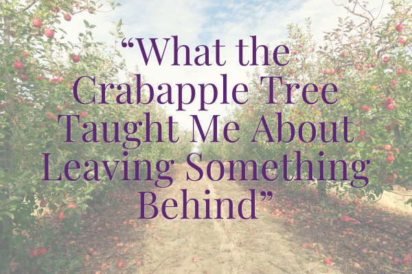 What the Crabapple Tree Taught Me About Leaving Something Behind