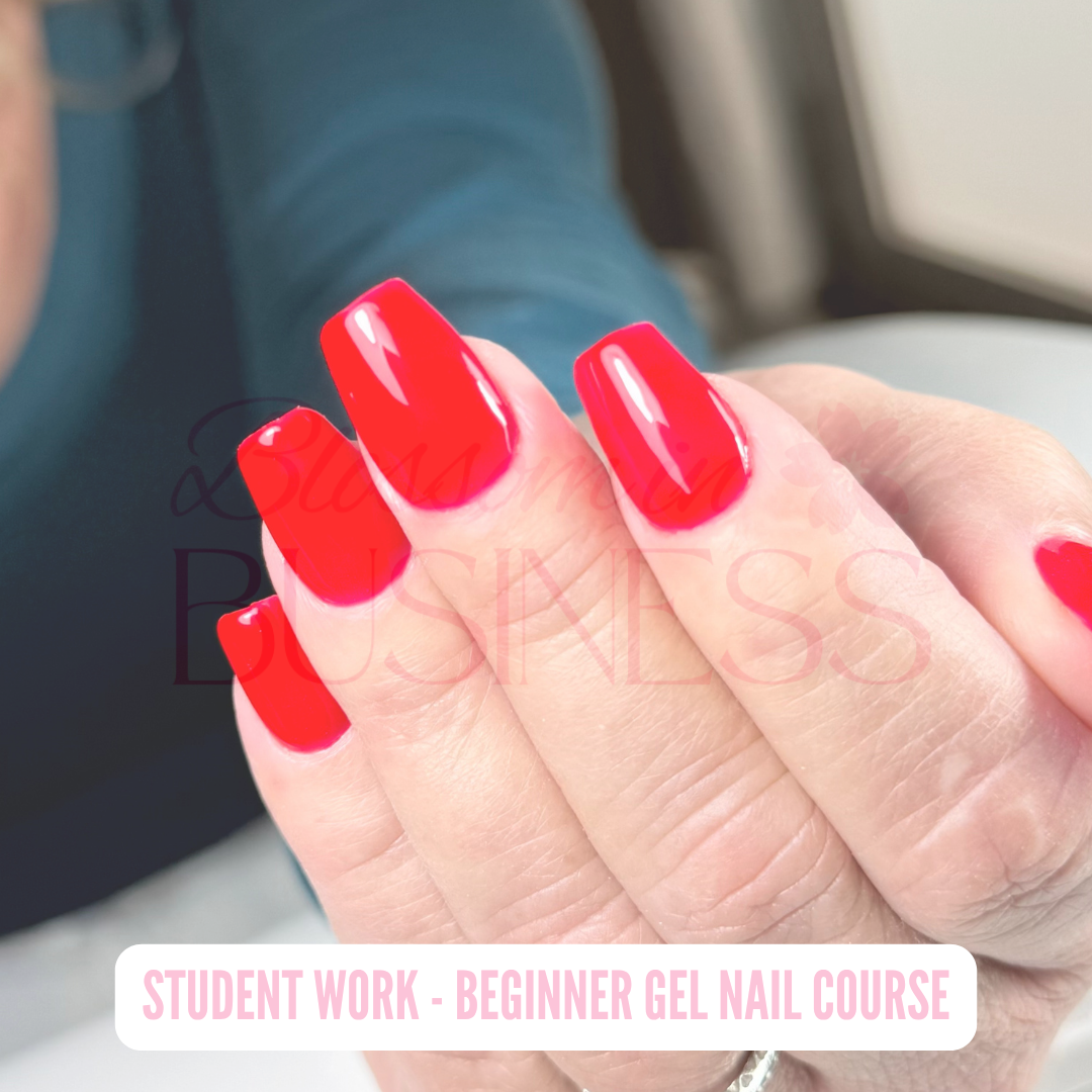 Student work — gel nail set