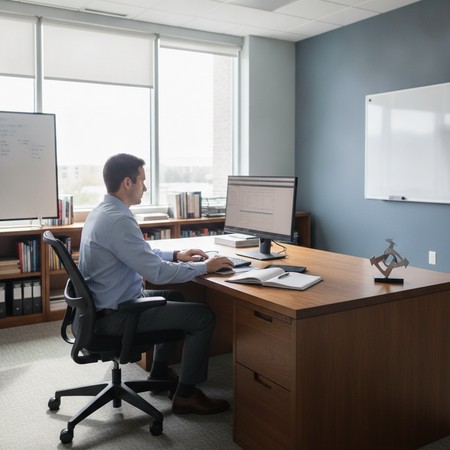 Business advisor reviewing credit report with client