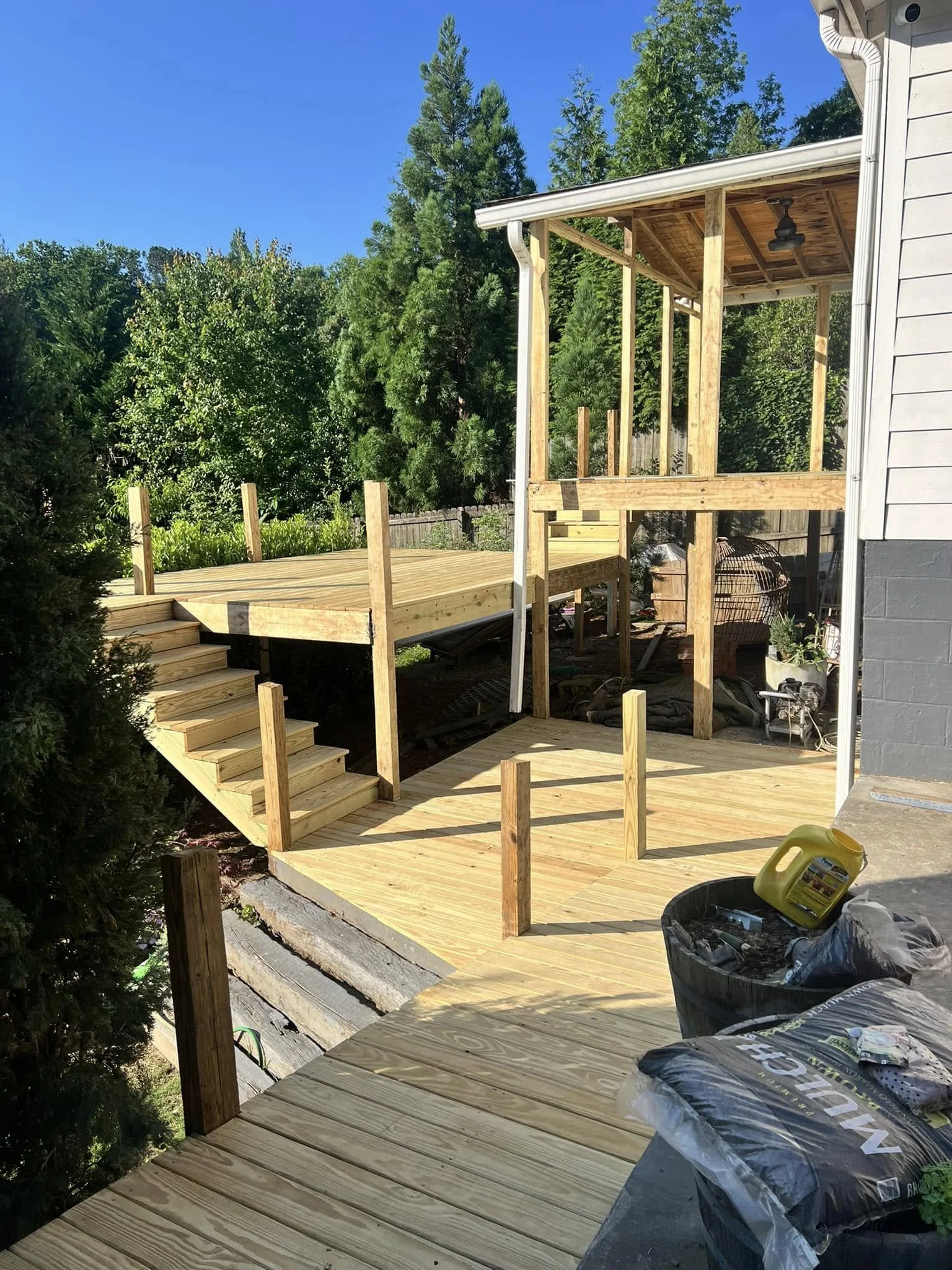 Deck and porch project in Atlanta by Rally Built Homes