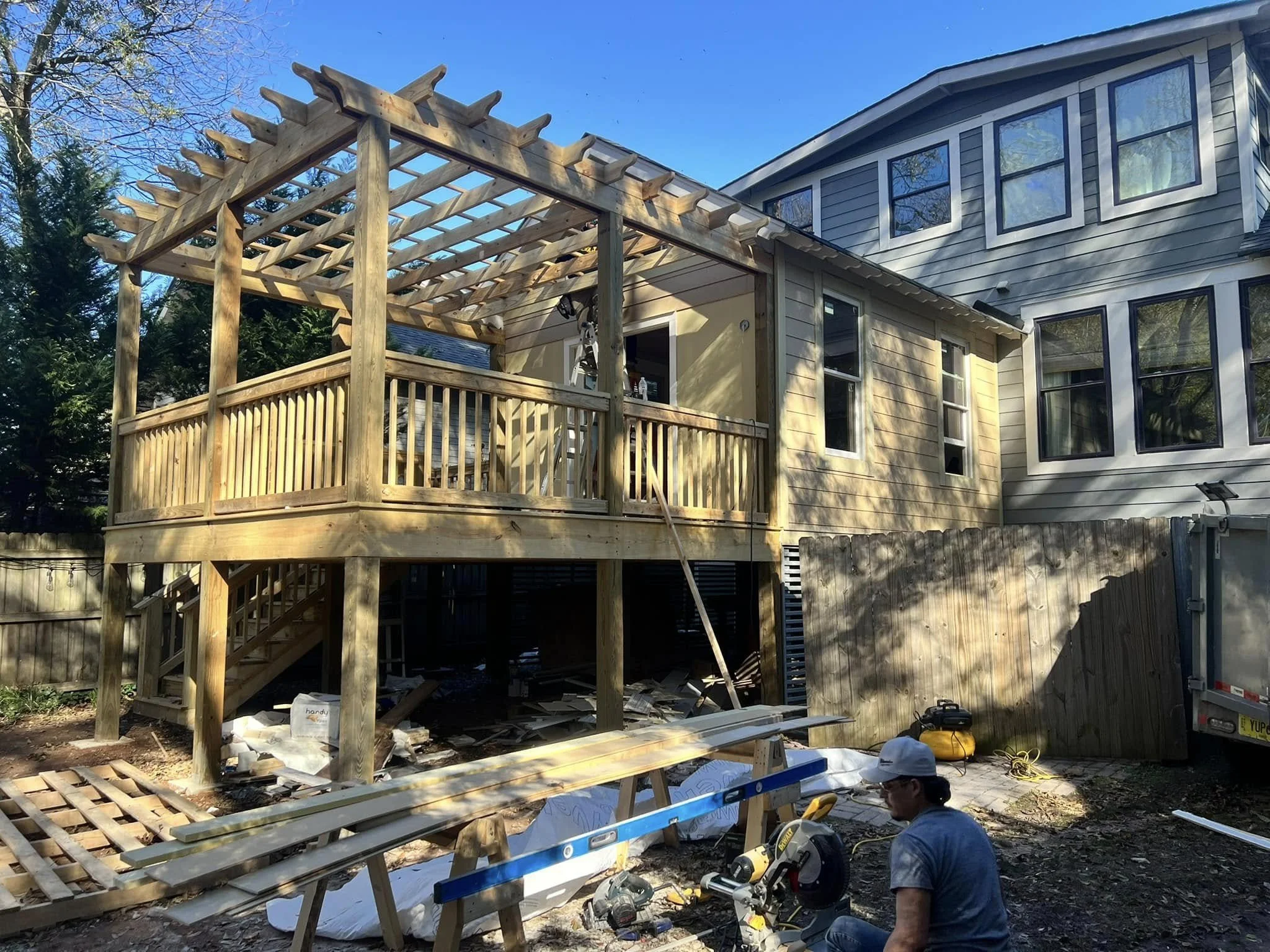 Deck and porch project in Atlanta by Rally Built Homes