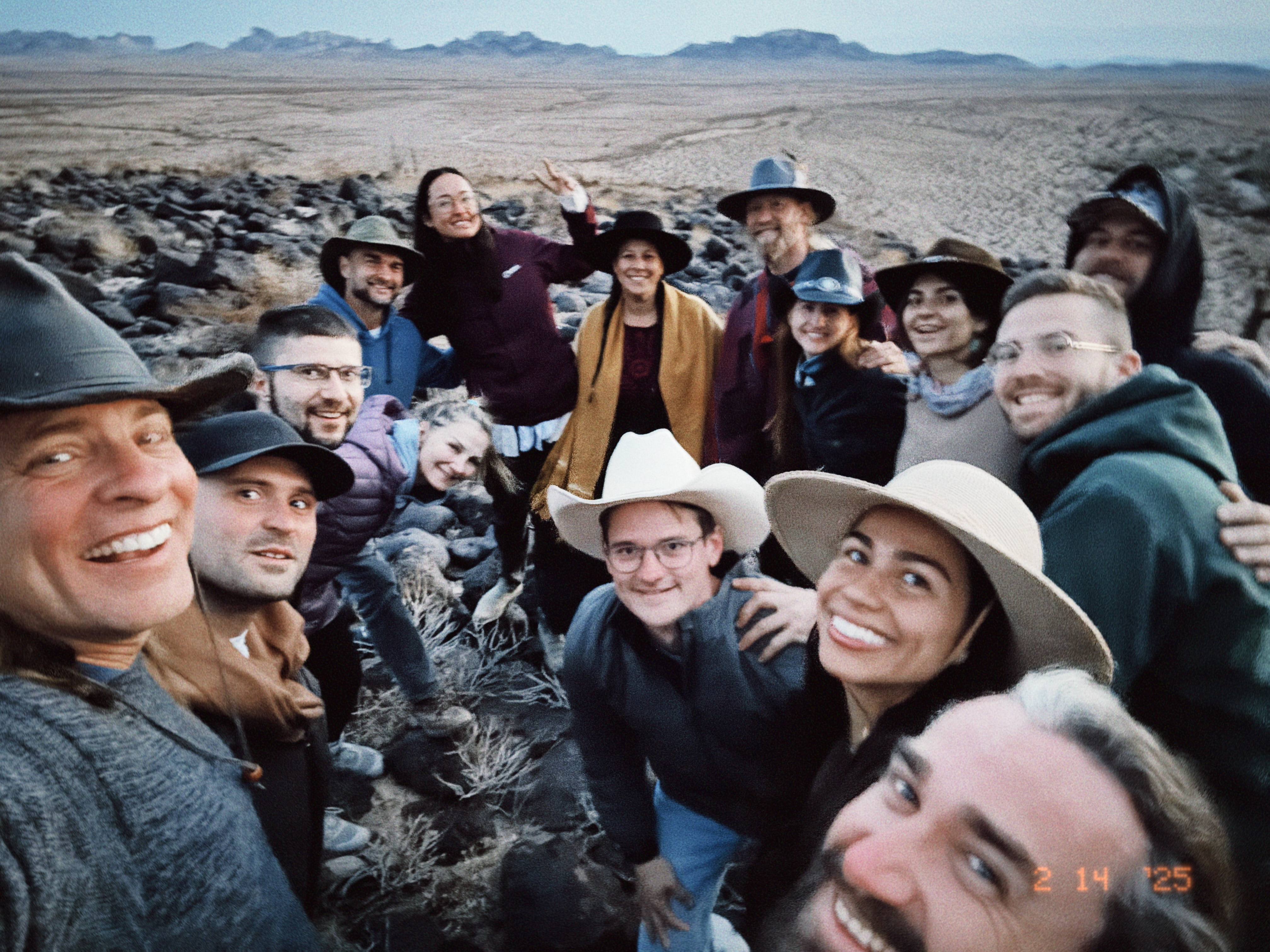 ITD group gathered together in the desert