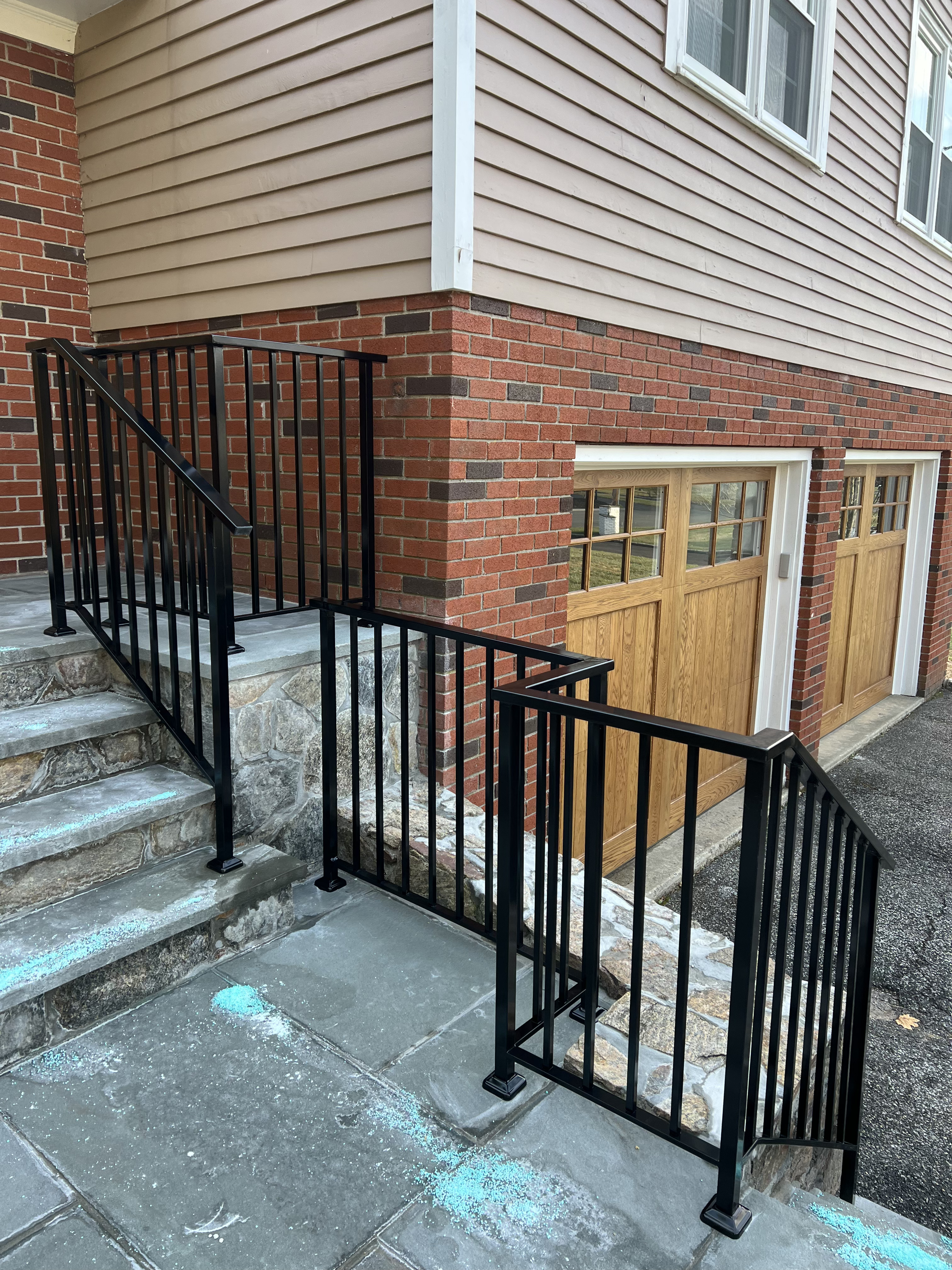 Black Aluminum Flat-Top Railing by Anthony Cacciola
