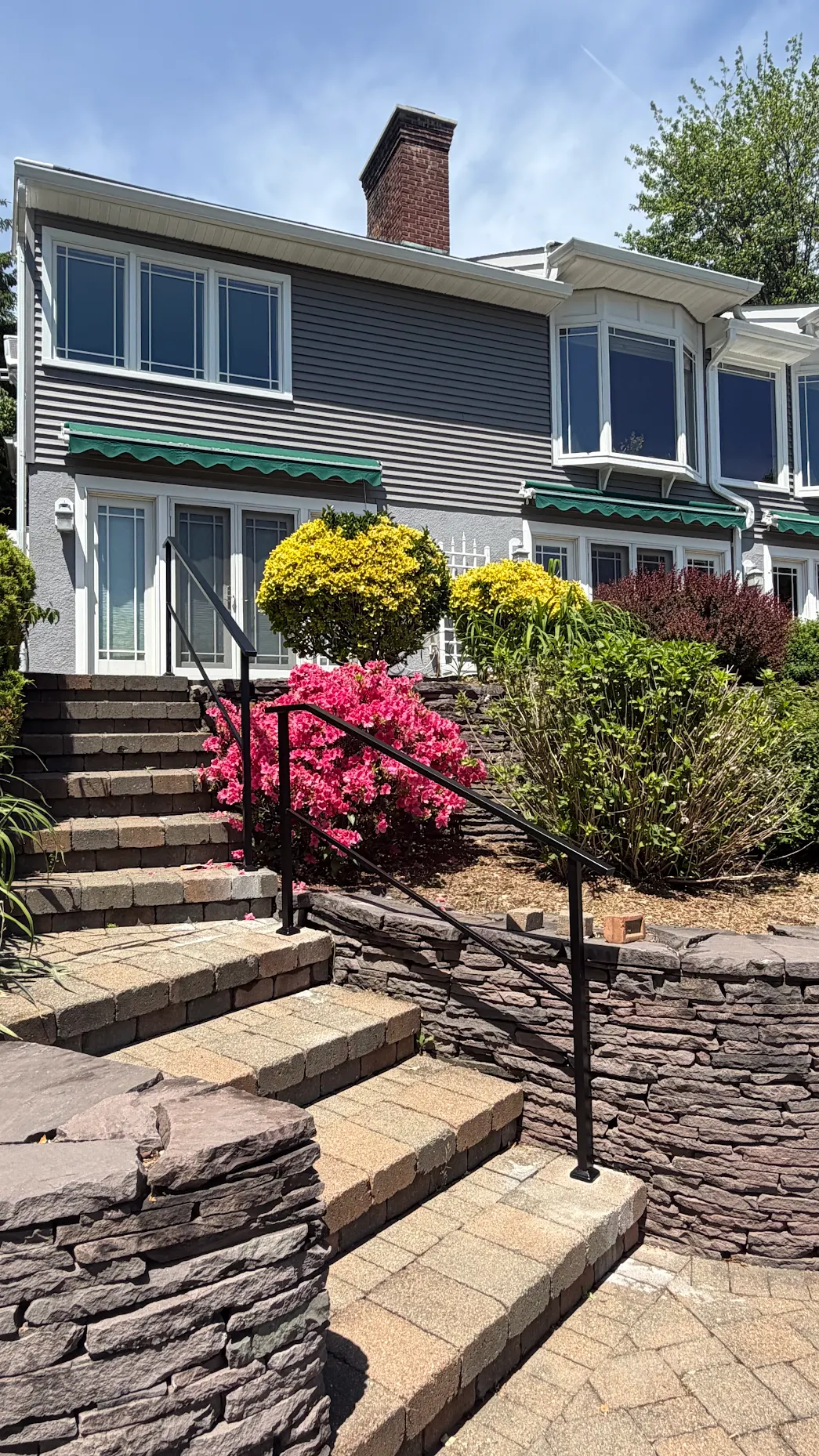 Custom Stair Railings for Landscape Entry by Anthony Cacciola