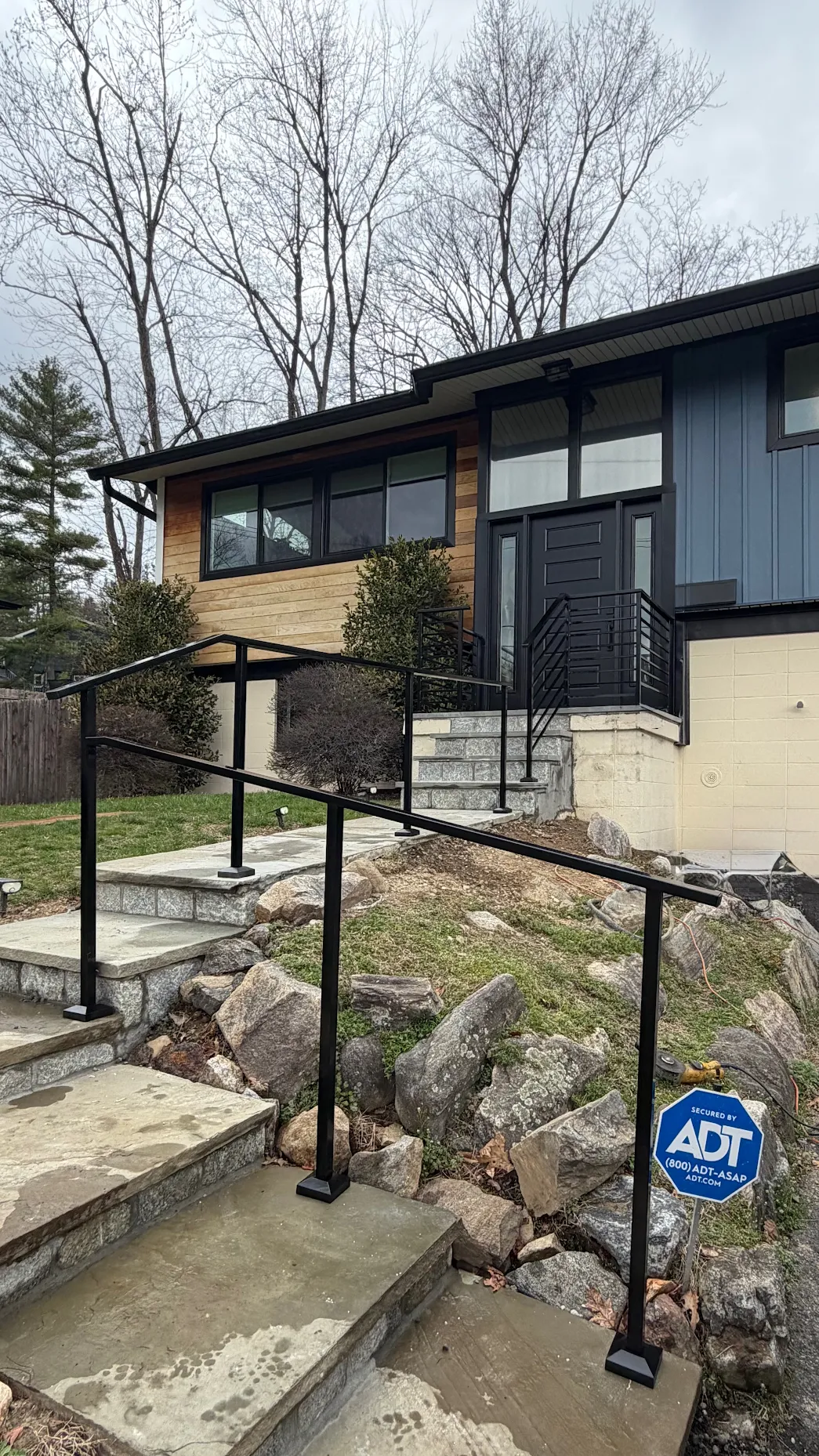 Modern Exterior Stair Railing by Anthony Cacciola