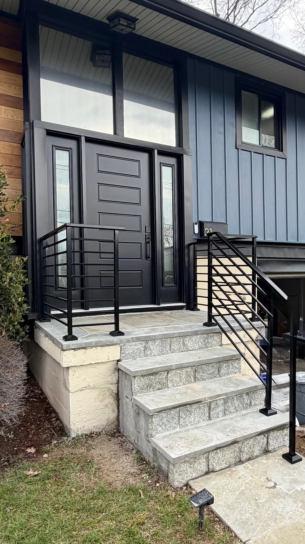 Modern Exterior Stair Railing by Anthony Cacciola