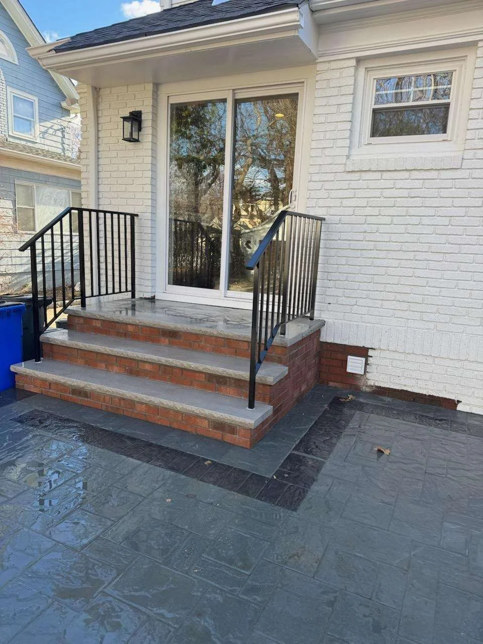 Black Aluminum Entry Railing by Anthony Cacciola