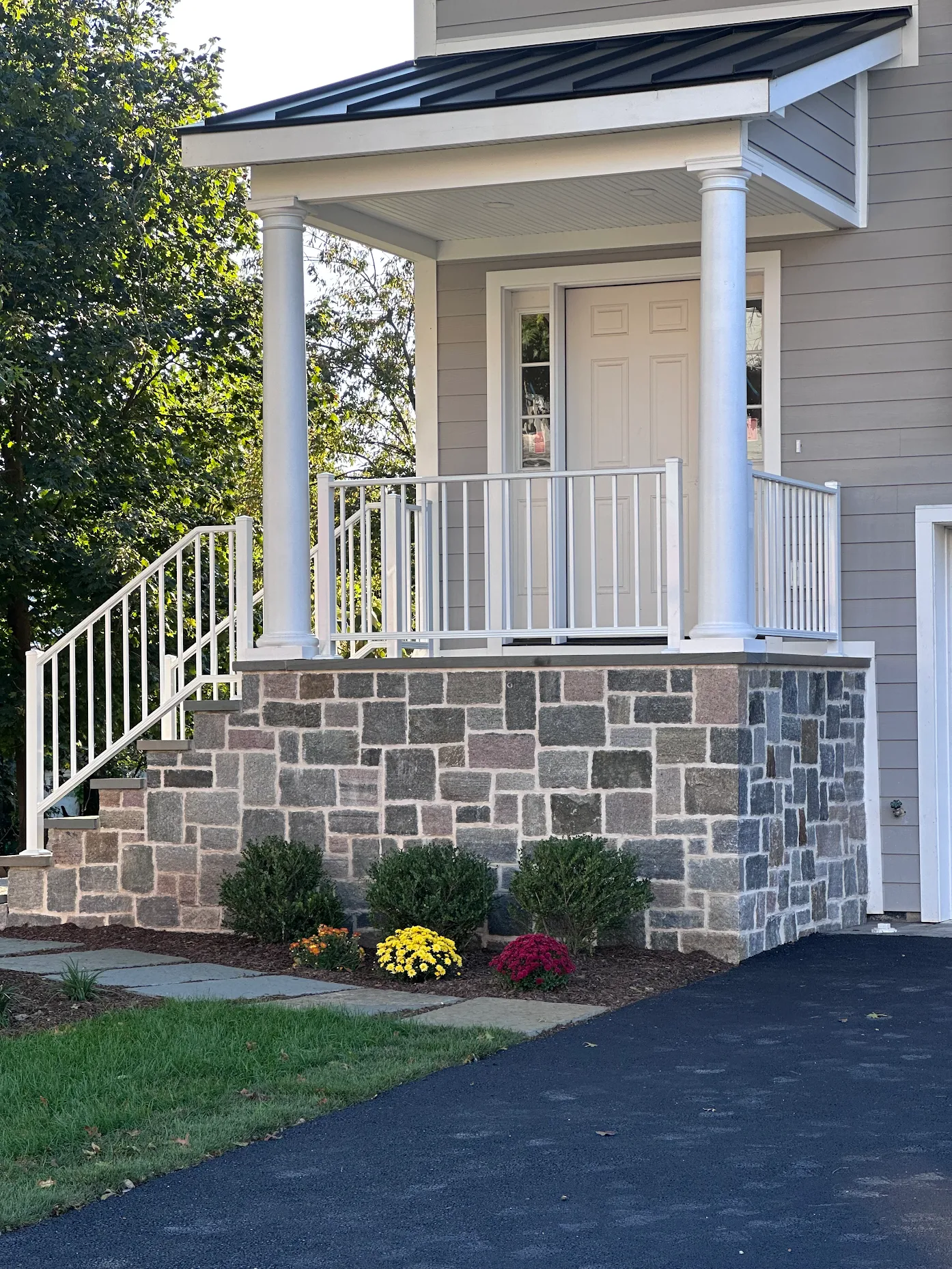White Aluminum Porch Railing by Anthony Cacciola