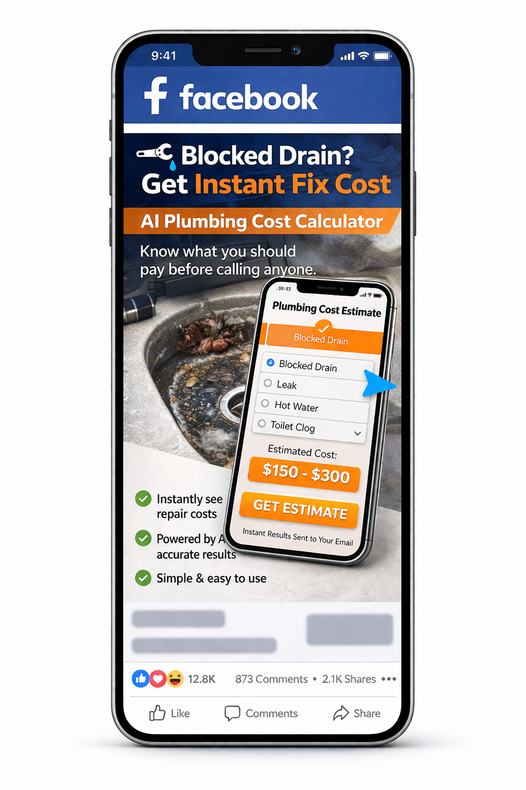 Meta ad example on mobile