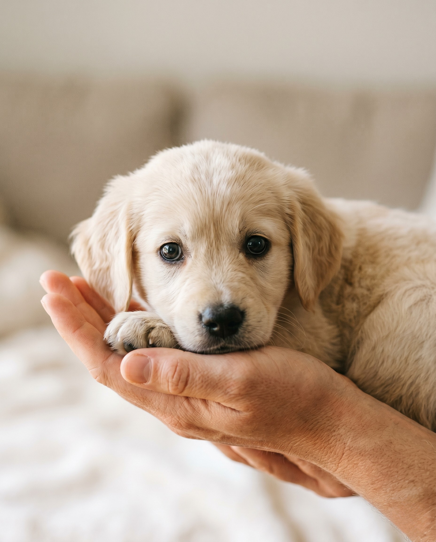 Puppy in handen — WelloPet