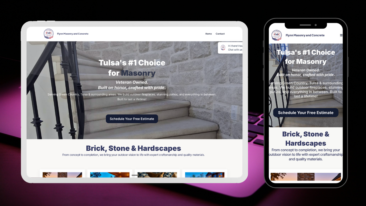 Flynn Masonry and Concrete website design
