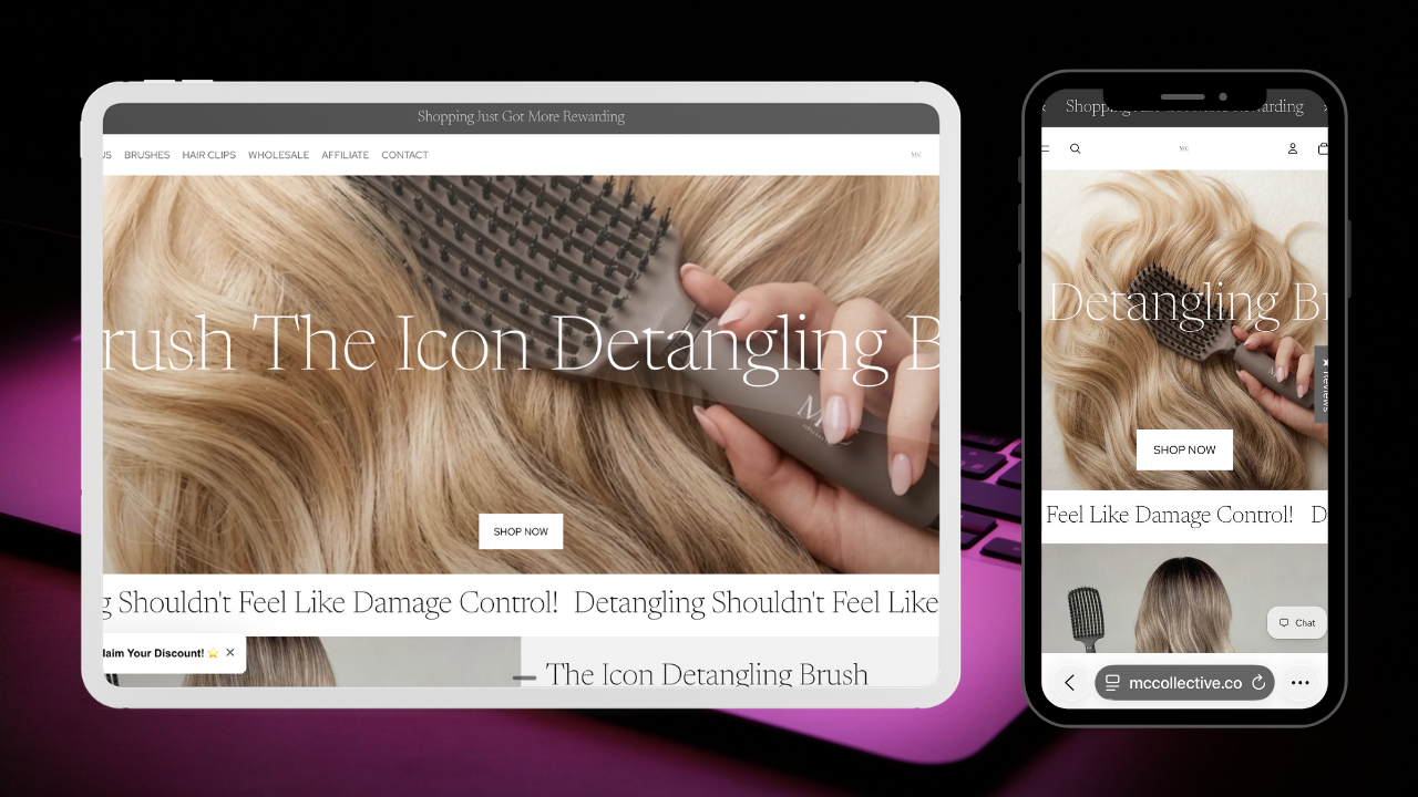 M+C Collective website design