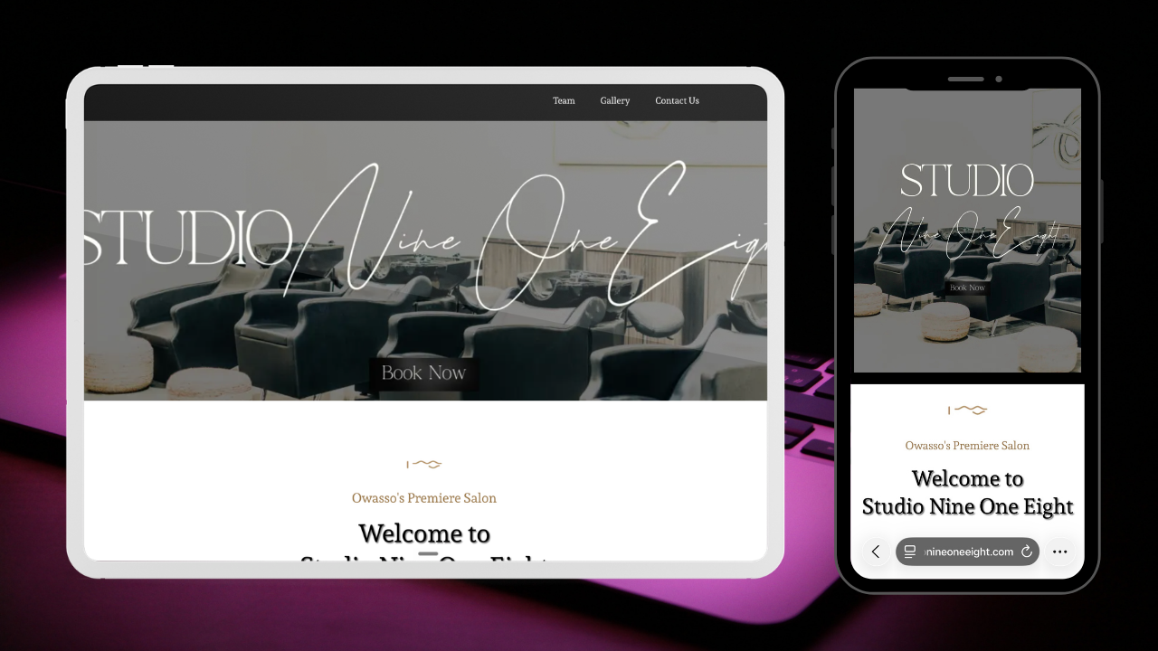 Studio Nine One Eight website design