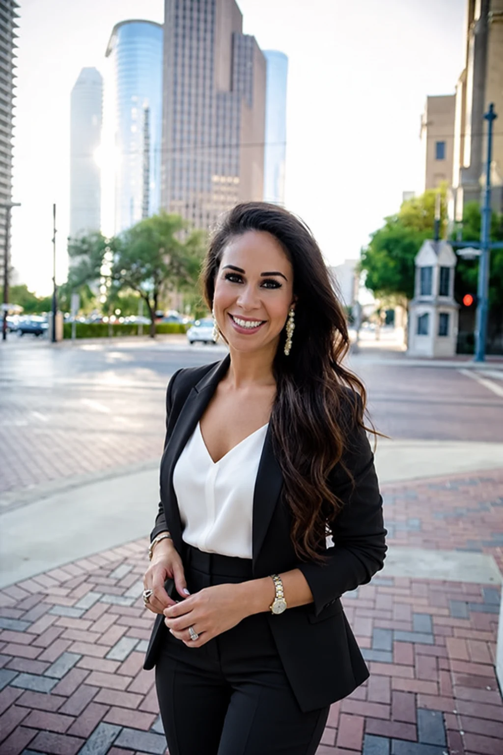 Cathy Christen smiling on a downtown street