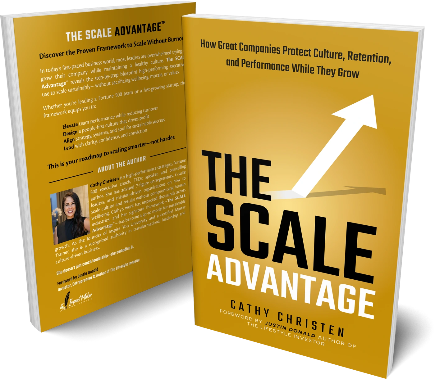 The SCALE Advantage by Cathy Christen, front and back book covers