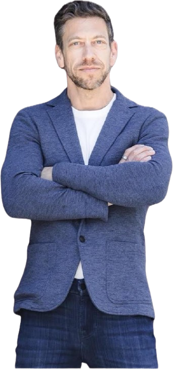 Matthew Abrams holding Inviting Genius