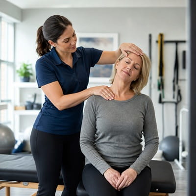Physical therapy treatment for neck pain and stiffness in Manalapan