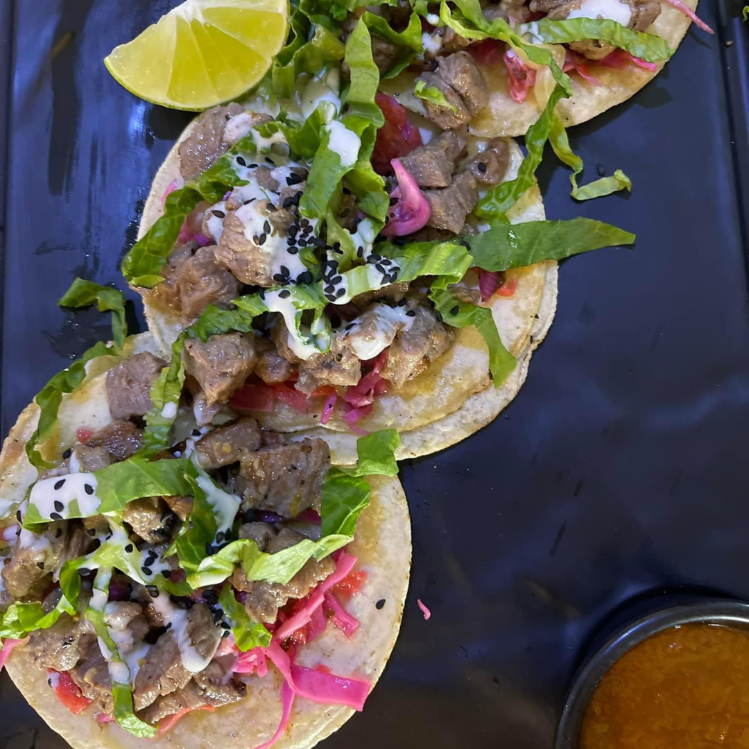 Tacos and drinks at Javi's Cantina