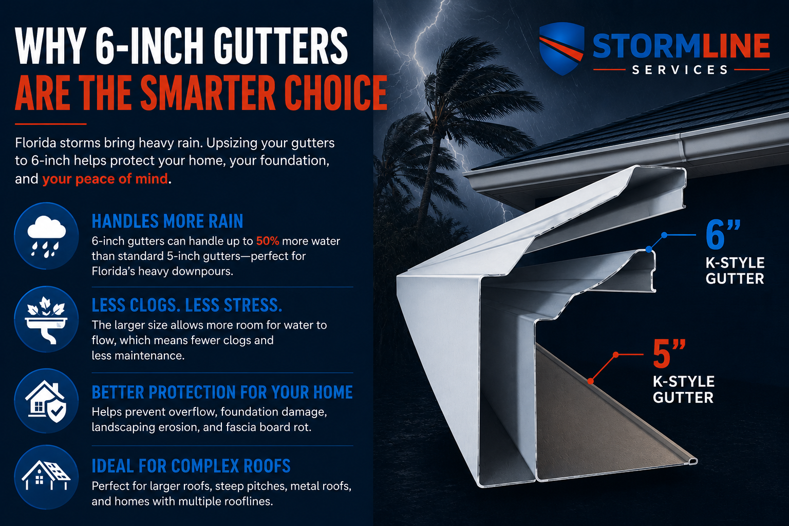 Why 6 inch gutters are the smarter choice for Florida homes