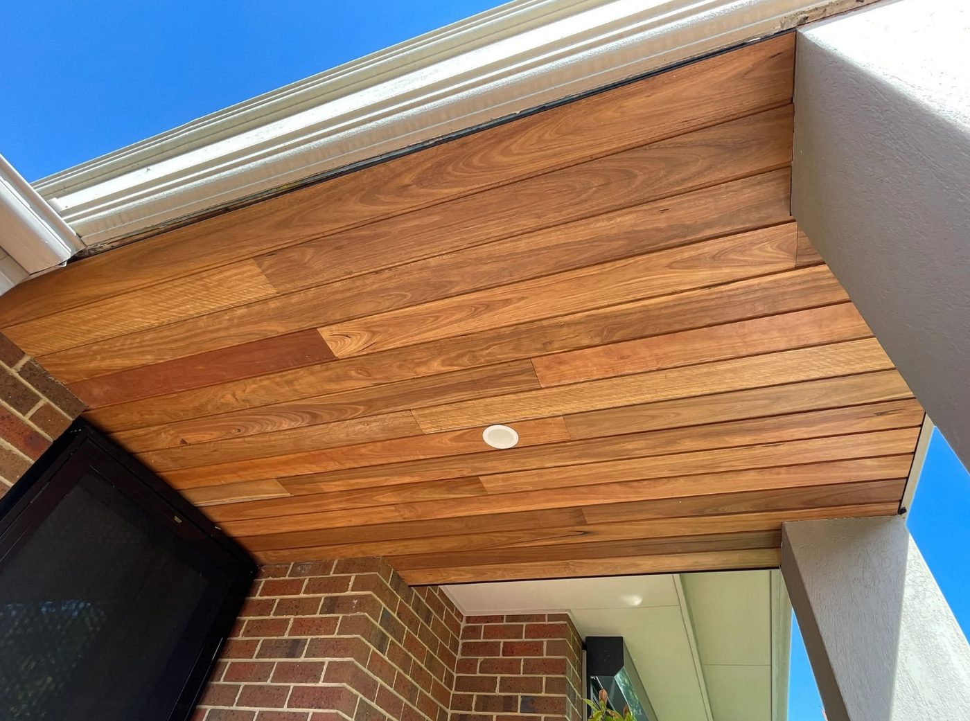 Timber soffit detail