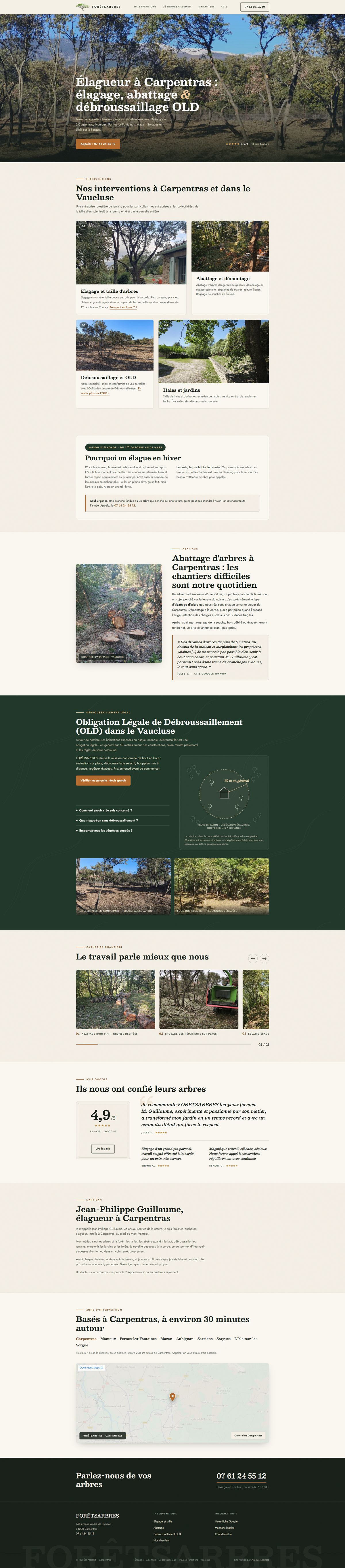 Site Forêtsarbres — élagueur à Carpentras