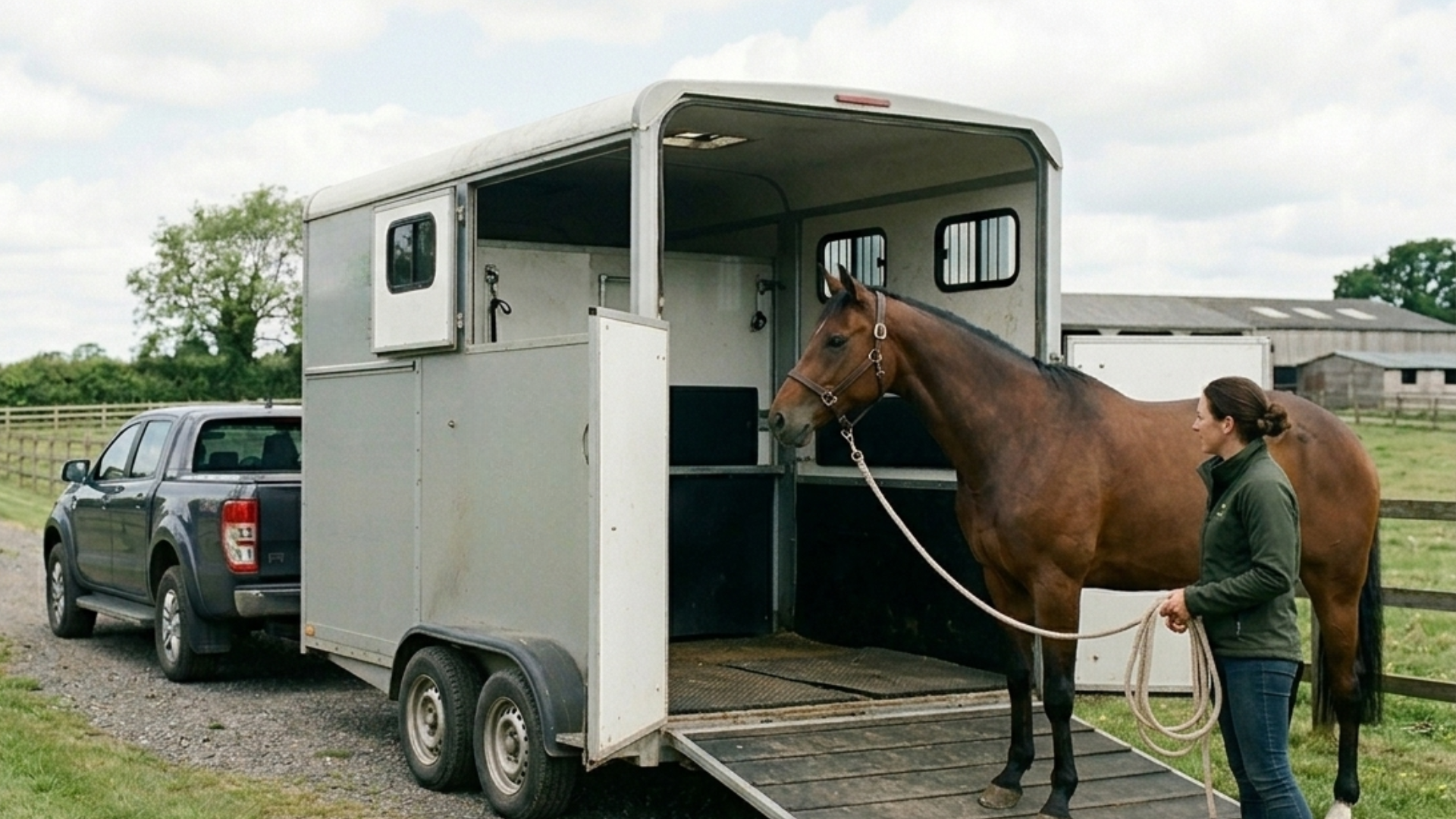Horse and trailer