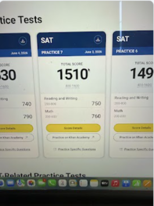 SAT score 1280 to 1510