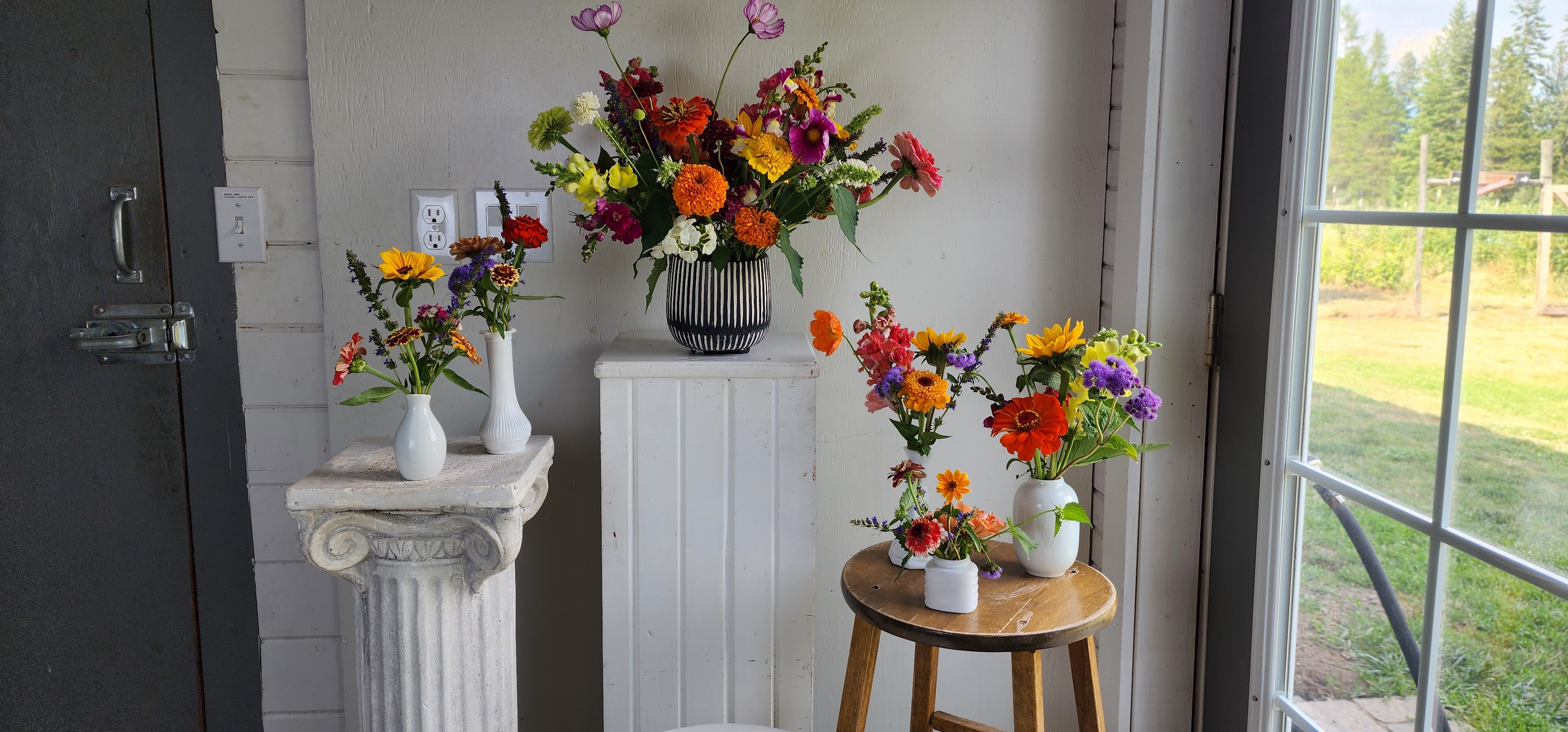 The same flowers designed — arrangement one