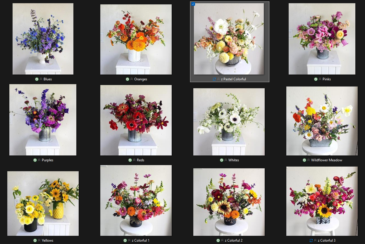 All the arrangements, together