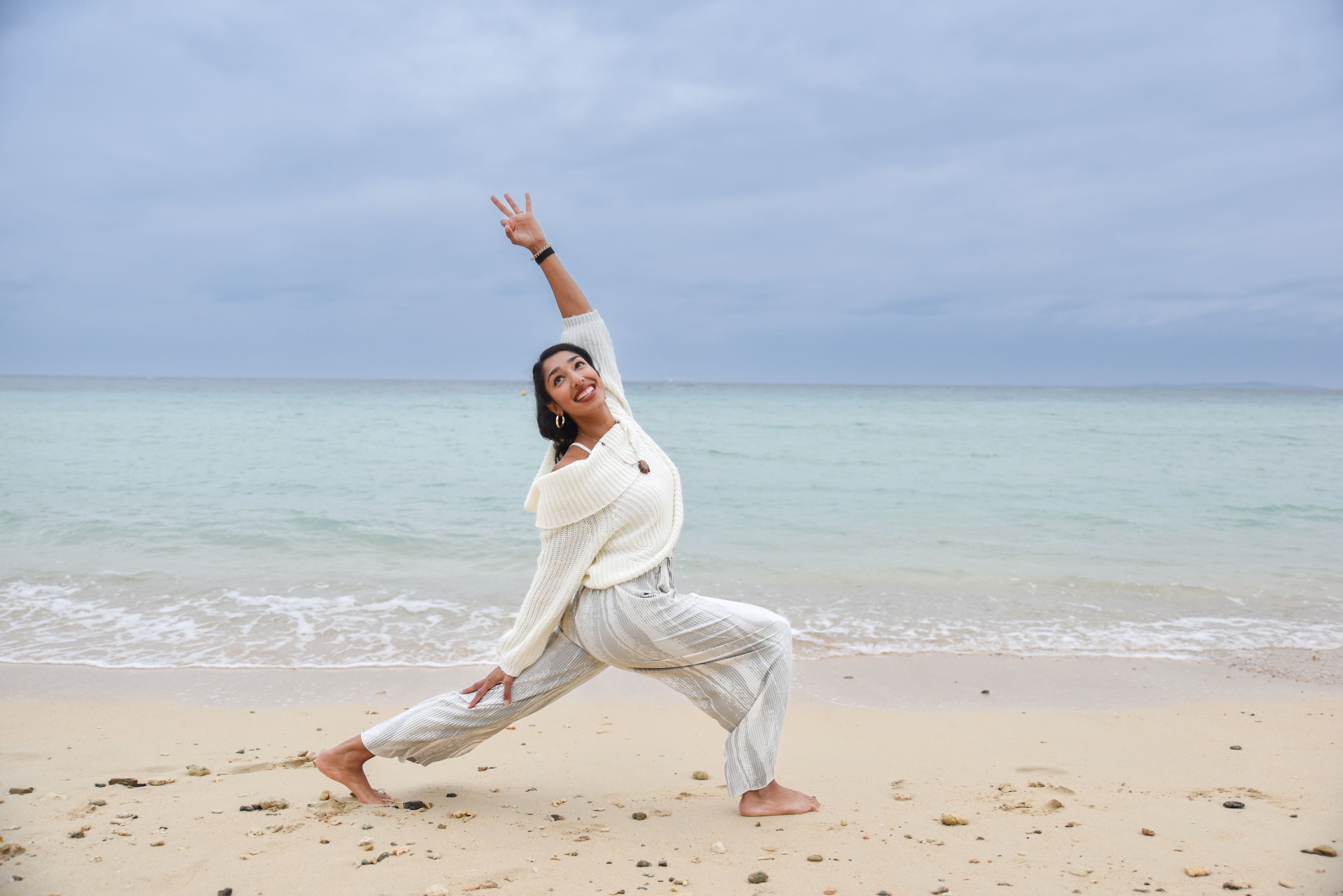 Dr. Shivani Barto on the beach