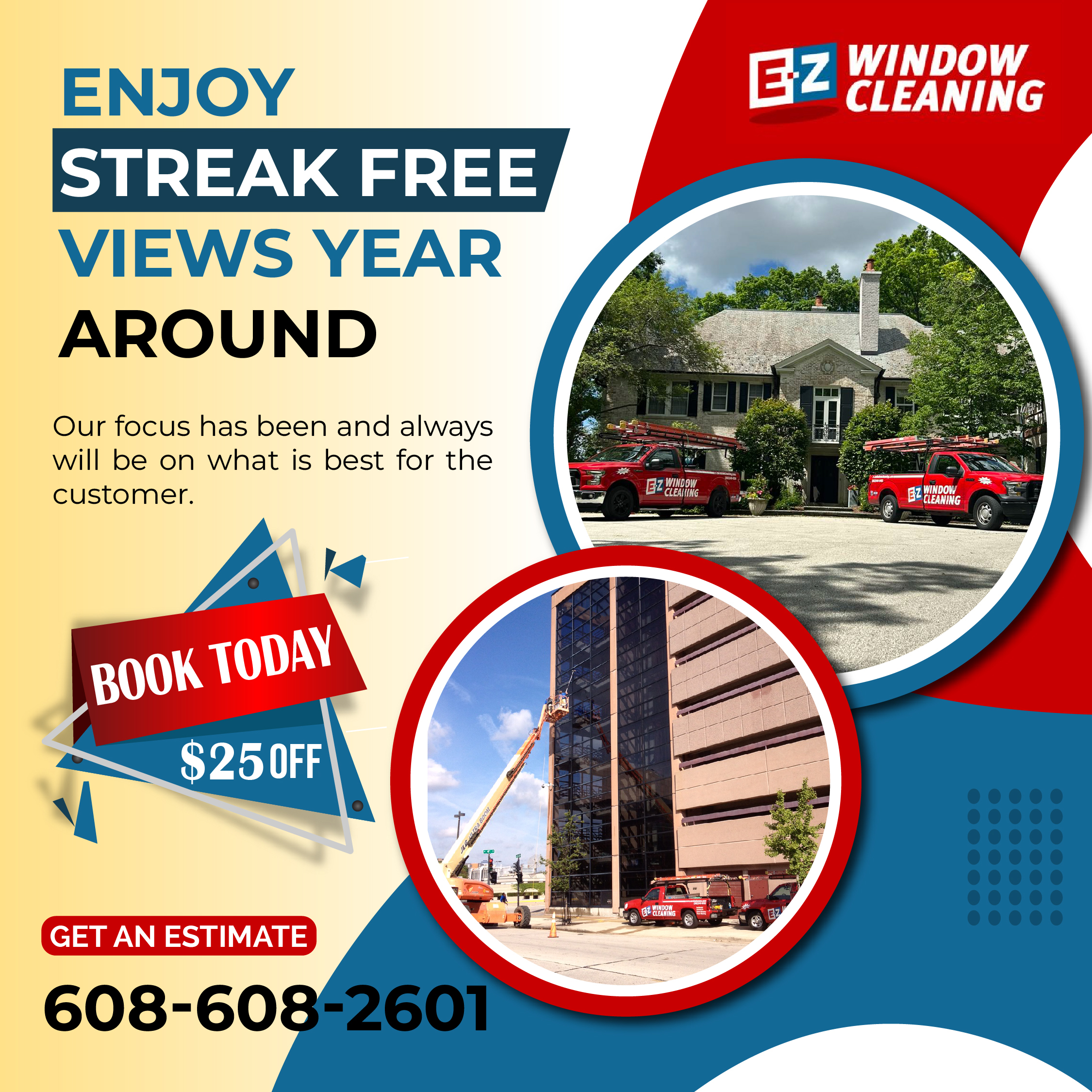 E-Z Window Cleaning original campaign creative 1