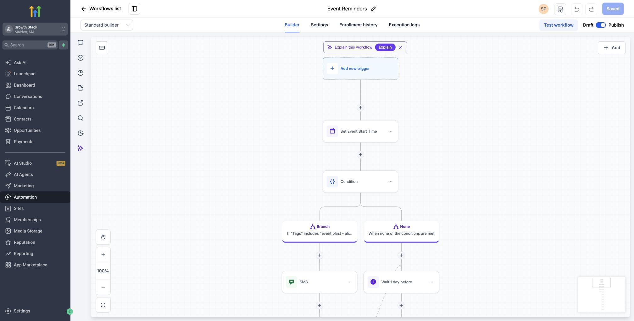 The Sales Revolution event reminders map